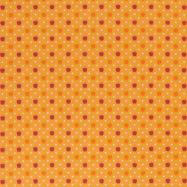 Baumwoll Druck Äpfel in Orange-Rot Tönen von Swafing - Werner